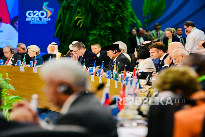 Presiden Prabowo Subianto menghadiri sesi ketiga KTT G20 di Brasil, Selasa (20/11/2024)