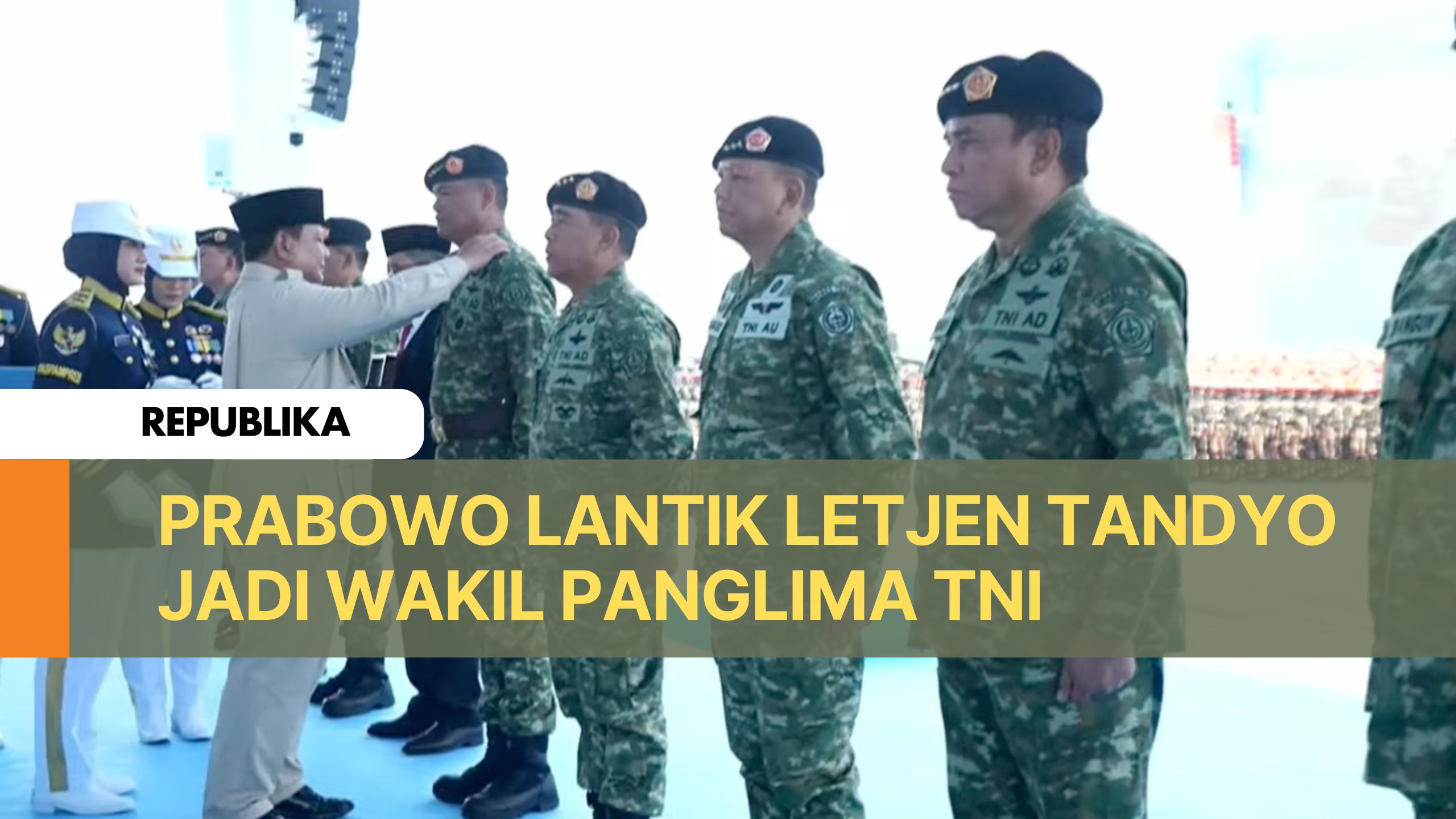 Presiden Prabowo Lantik Letjen Tandyo Jadi Wakil Panglima TNI