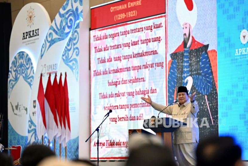 Presiden RI Jenderal (Purn) Prabowo Subianto berpidatoApkasi Otonomi Expo Tahun 2025 di Indonesia Convention Exhibition (ICE) BSD, Kabupaten Tangerang, Provinsi Banten, Kamis (28/8/2025). 