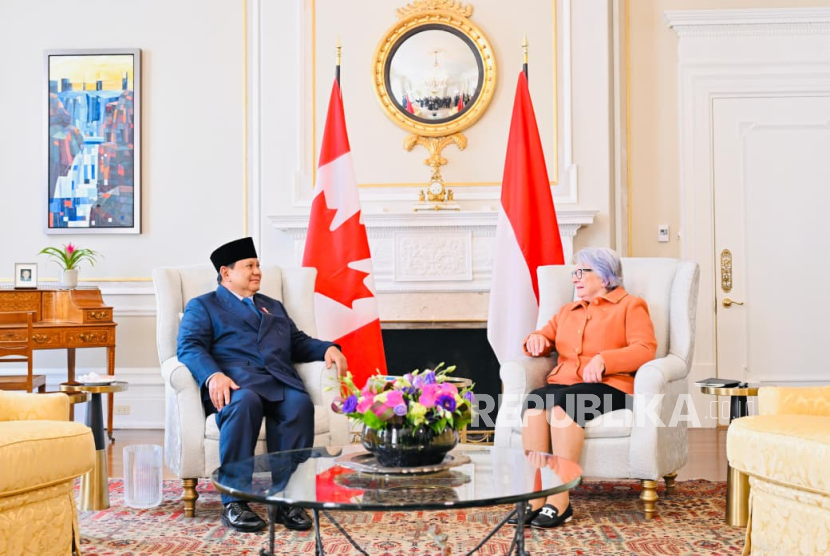 Presiden RI Jenderal (Purn) Prabowo Subianto bertemu dengan Gubernur Jenderal Mary Simon di Rideau Hall, Ottawa pada Rabu (24/9/2025). 
