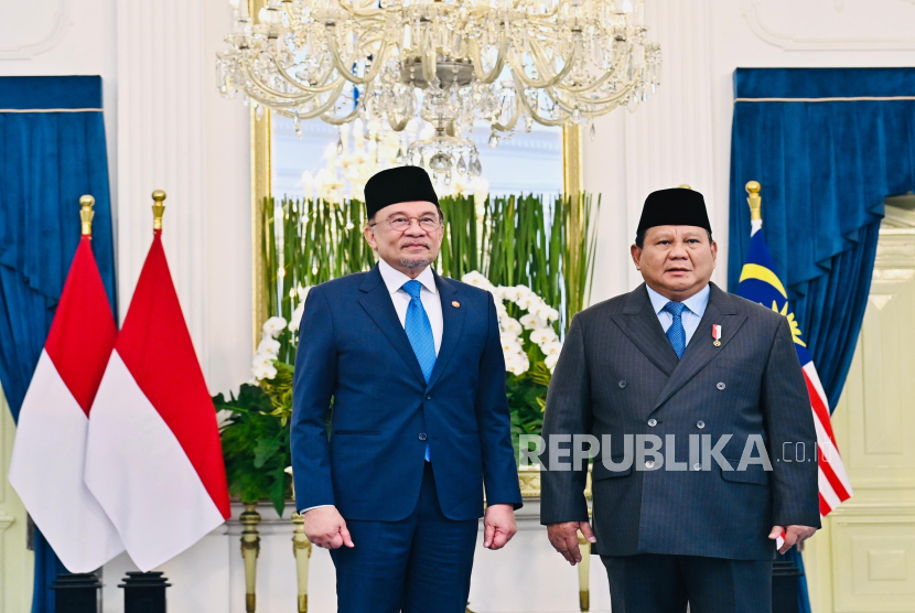 Presiden RI Jenderal (Purn) Prabowo Subianto dan Perdana Menteri Malaysia Anwar Ibrahim di Istana Merdeka, Jakarta Pusat pada Selasa (29/7/2025).