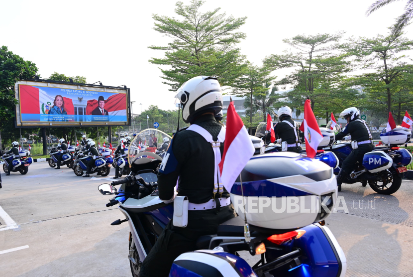 Presiden RI Jenderal (Purn) Prabowo Subianto menerima kunjungan Presiden Republik Peru Dina Ercilia Boluarte Zegarra di Istana Merdeka, Jakarta Pusat, Senin (11/8/2025).