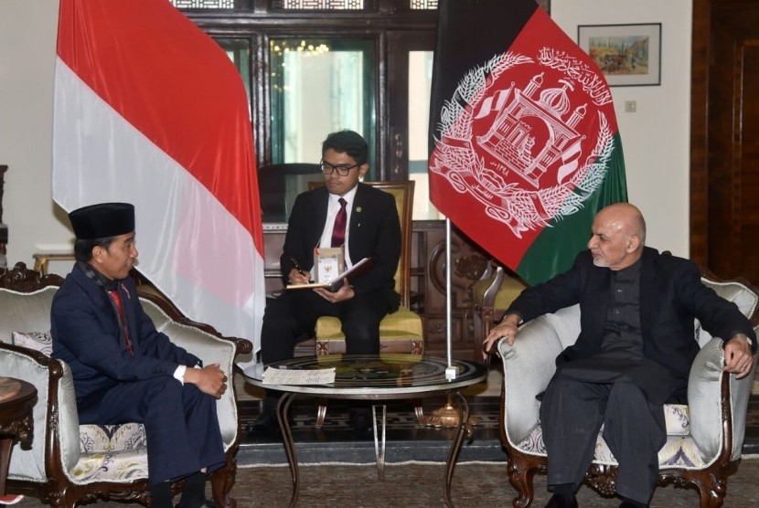 Presiden RI, Joko Widodo bersama Presiden Afganistan, Ashraf Ghan 