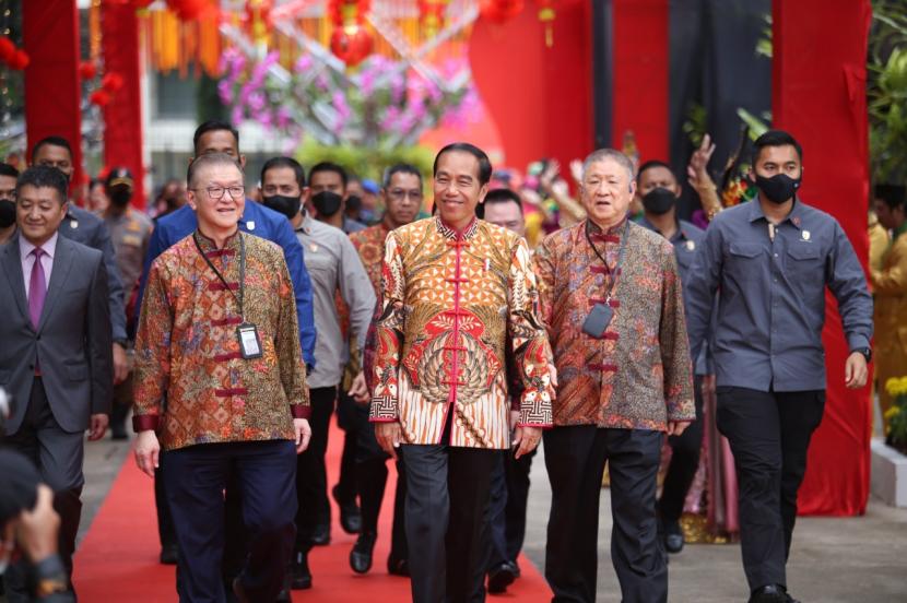 Presiden RI Joko Widodo menghadiri acara peringatan Imlek Nasional 2023 yang tahun ini mengusung tema Bersyukur, Bangkit dan Maju Bersama.