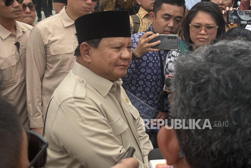 Presiden RI Prabowo Subianto di Base Ops Lanud Halim Perdanakusuma, Jakarta Timur, Rabu (1/7/2025).