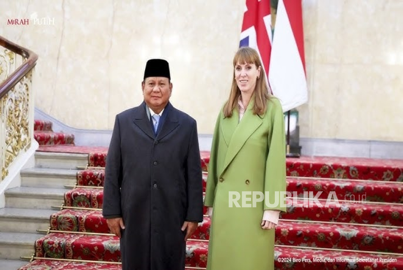 Presiden RI Prabowo Subianto menghadiri jamuan santap siang yang digelar oleh Wakil Perdana Menteri Inggris Angela Rayner di Lancaster House, London, Inggris, Kamis (21/11/2024). 