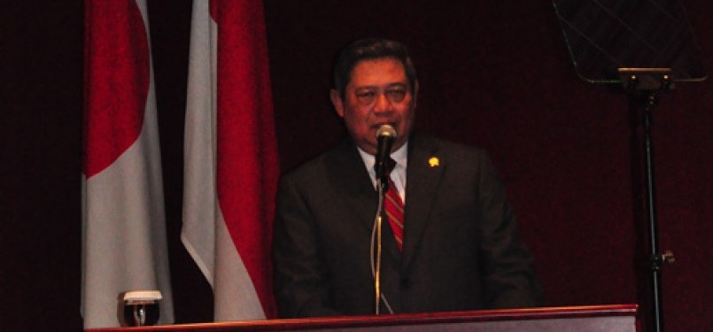 Presiden SBY sedang memberikan Presidential Lecture di hadapan mahasiswa dan para undangan di National Graduate Institute for Policy Studies (Grips), Jumat (17/6). Ceramah ini atas permintaan Presiden Grips, Prof Takashi Shiraishi.