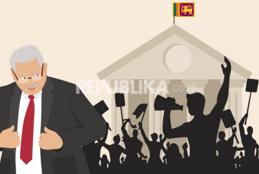 Presiden Sri Lanka Gotabaya Rajapaksa diminta mundur.