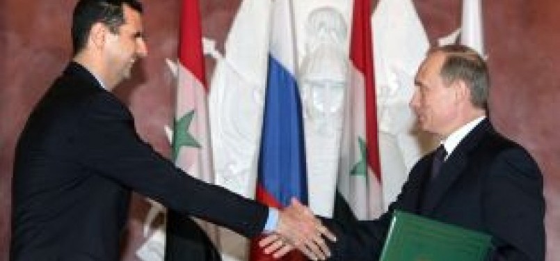 Presiden Suriah Bashar Al Assad dan Presiden Rusia Vladimir Putin