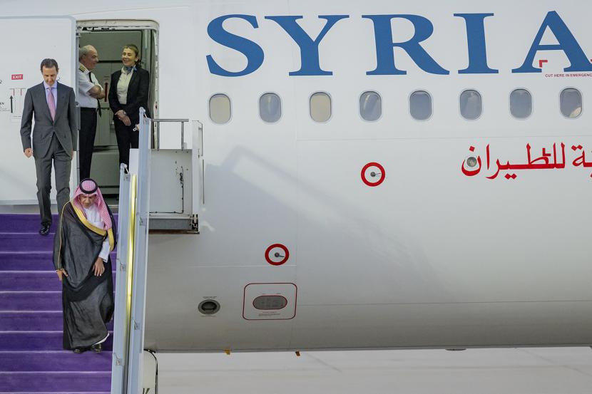 Presiden Suriah Bashar al-Assad tiba di Bandara Internasional King Abdulaziz di Jeddah untuk berpartisipasi dalam KTT Liga Arab