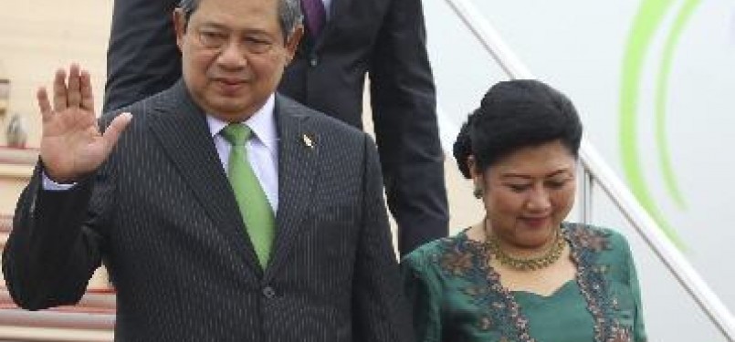 Presiden Susilo Bambang Yudhono dan Ani Yudhoyono dalam kunjungannya ke Jepang.