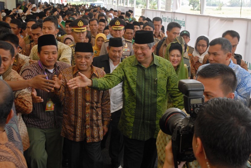Presiden Susilo Bambang Yudhoyono attends Nahdatul Ulama's convention in Cirebon, West Java, on Monday. 