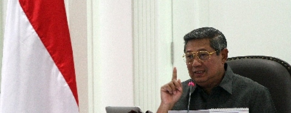 Presiden Susilo Bambang Yudhoyono dalam rapat kabinet beberapa waktu lalu.