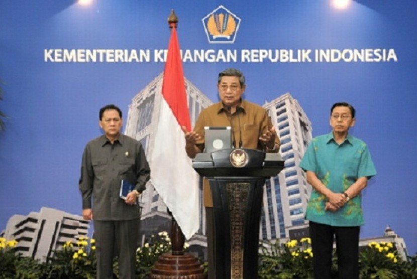 Presiden Susilo Bambang Yudhoyono during a press conference in Jakarta on Friday. 