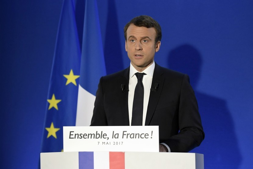 Presiden terpilih Prancis Emmanuel Macron.