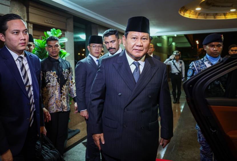 Presiden terpilih sekaligus Menhan di Pangkalan Udara Subang pada Rabu (3/4/2024) sekitar pukul 22.15 waktu setempat. 