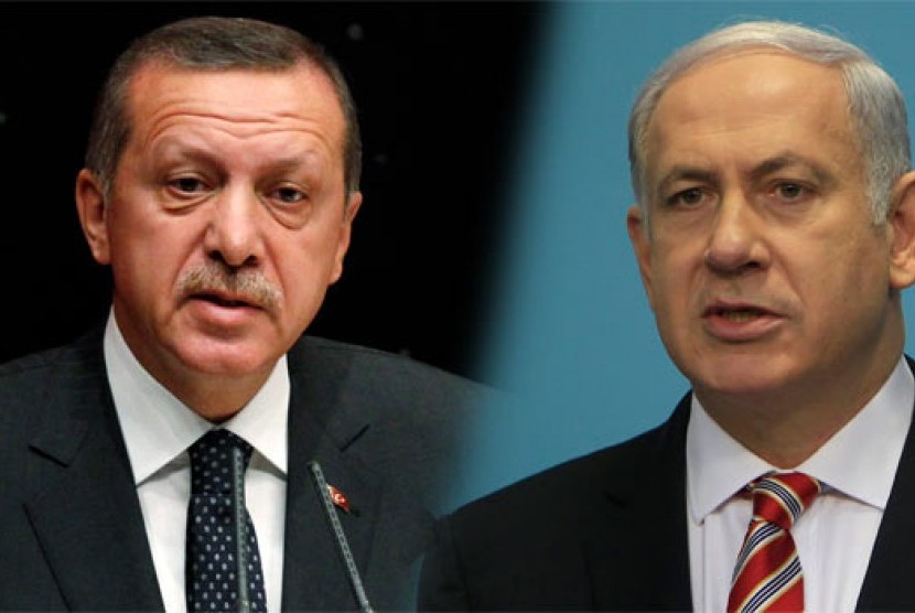 Presiden Turki Recep Erdogan dan PM Israel Benjamin Netanyahu