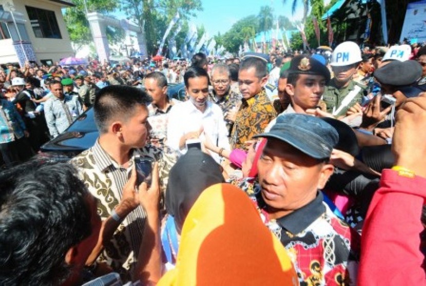 President Joko Widodo attends the Archipelago's Day on Monday, December 15, 2014.