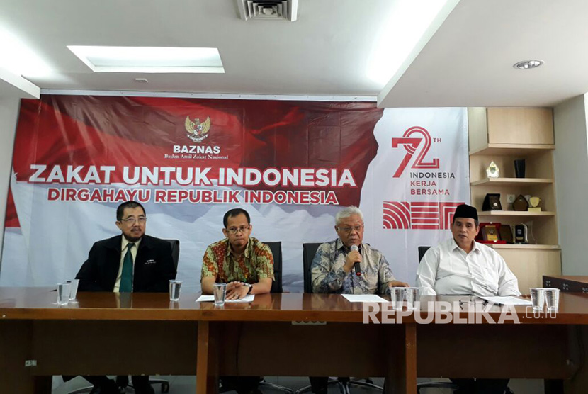 Preskon Baznas tentang Festival Zakat dan Baznas Award 2017 yang mengusung tema Zakat untuk Indonesia, di Kantor Baznaspusat, Senin (7/8).