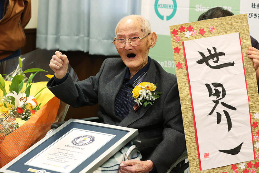 Pria tertua dunia Chitetsu Watanabe meninggal pada usia 112 tahun.