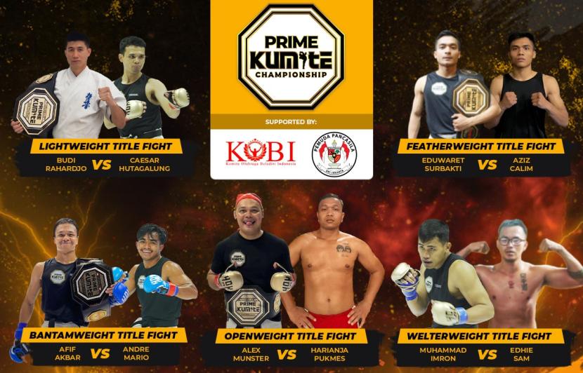 Prime Kumite Championship telah mengumumkan event ke-duanya yang akan dilaksanakan pada tanggal 28 Oktober 2023 di Gedung Judo Kelapa Gading, Jakarta.