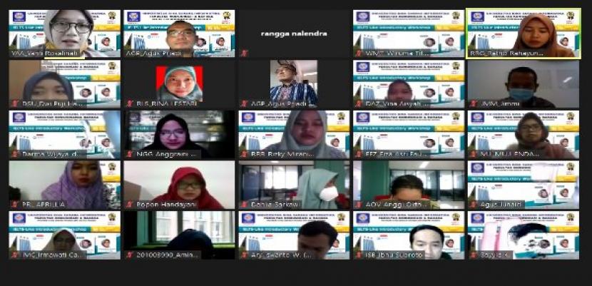 Prodi Bahasa Inggris dan Sastra Inggris UBSI menggelar webinar  Tips dan Tricks for Taking the IELTS untuk para dosen UBSI yang akan mengikuti tes IELTS.