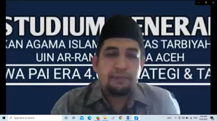 Prodi Pendidikan Agama Islam (PAI)  UIN Ar-Raniry Banda Aceh menggelar kuliah umum pada Senin (27/9).