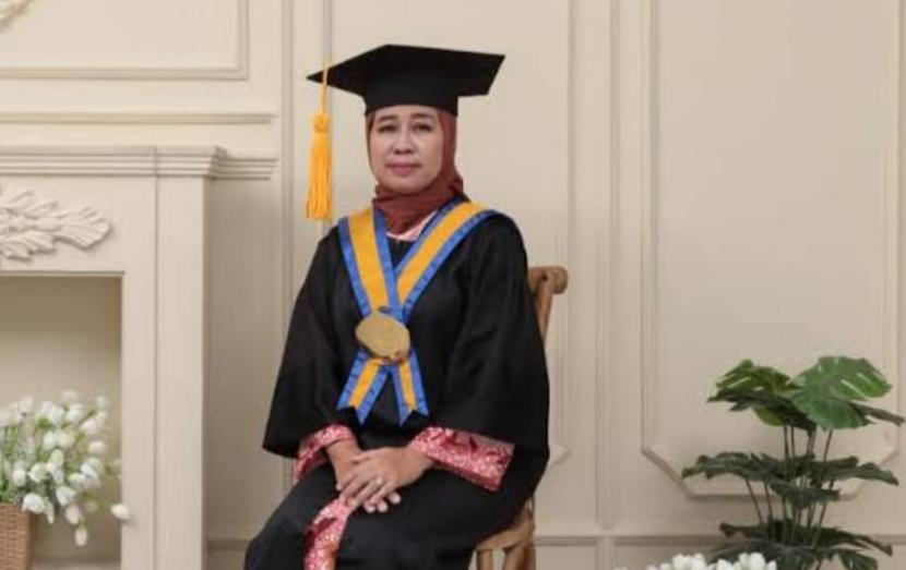 Prof Lusmeilia Afriani unggul dalam pemilihan rektor Universitas Lampung ( Unila) di Gedung Rektorat Unila, Rabu (28/12/2022). 