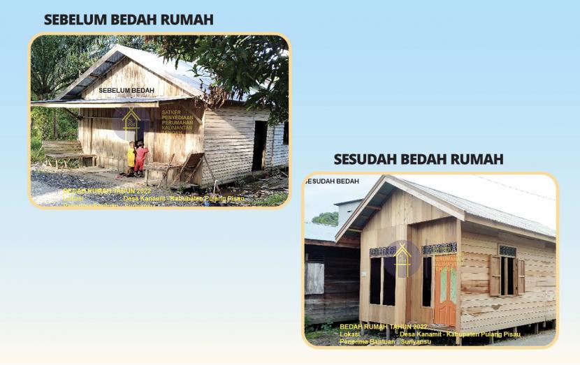 Ilustrasi program bedah rumah Baznas Singkawang.