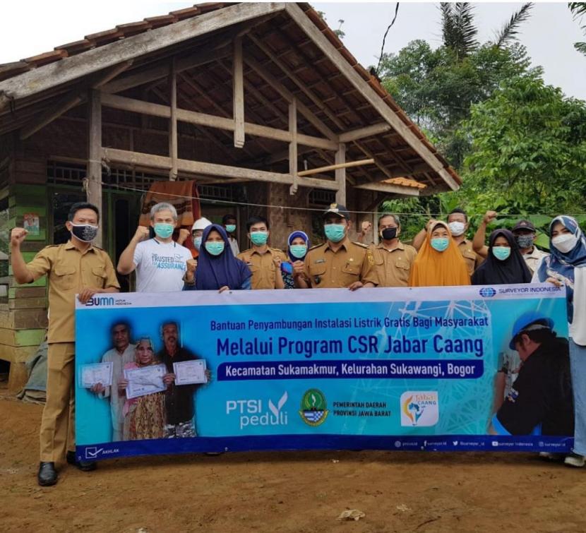 Program CSR Jabar Caang  yang dilaksanakan Surveyor Indonesia bersama Pemprov Jabar menjangkau 500 masyarakat miskin di daerah 3 T (terdepan, terluar, tertinggal).