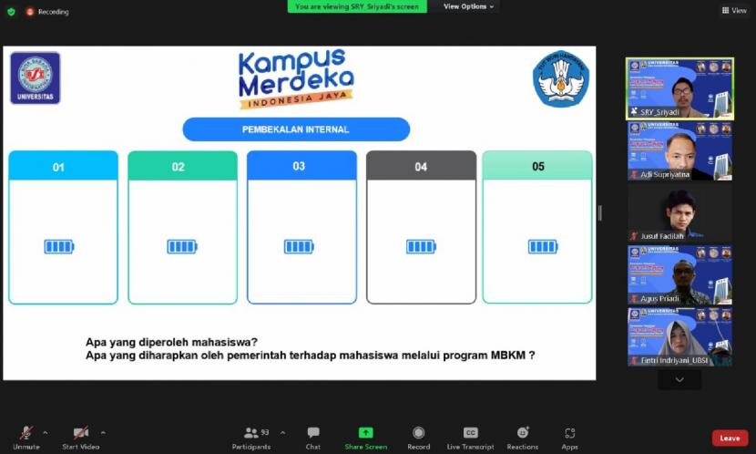 Program Merdeka Belajar Kampus Merdeka (MBKM) yang telah dicanangkan oleh Kemendikbud Ristek pada 2021 ini sudah dibuka untuk beberapa program diantaranya adalah program magang bersertifikat, pertukaran mahasiswa merdeka, kampus mengajar dan studi independen bersertifikat.