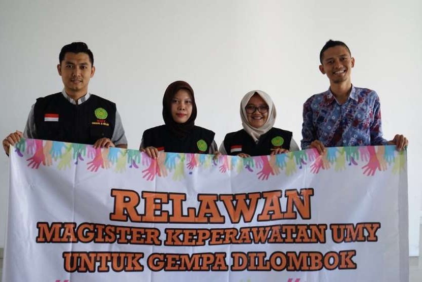 Program pendidikan (Prodi) Magister Keperawatan Universitas Muhammadiyah Yogyakarta (UMY) melakukan acara pelepasan lima relawan yakni 4 mahasiswa dan 1 dosen pendamping, untuk membantu korban gempa bumi di Lombok, Nusa Tenggara Barat (NTB). Tujuan dari program kemanusiaan ini adalah untuk memulihkan faktor psikologis para korban terdampak pasca gempa bumi.