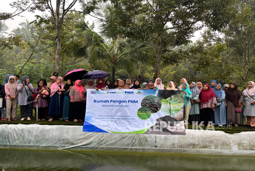 Program Rumah Pangan PNM resmi diluncurkan di Kampung Madani PNM, Desa Langgongsari, Kecamatan Cilongok, Kabupaten Banyumas, pada Rabu (26/2).