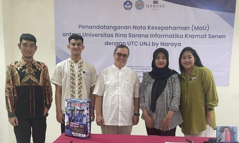 Program Studi (Prodi) Perhotelan Universitas BSI (Bina Sarana Informatika) menjalin kerja sama yang signfikan dengan Hotel UTC UNJ by Naraya Jakarta.