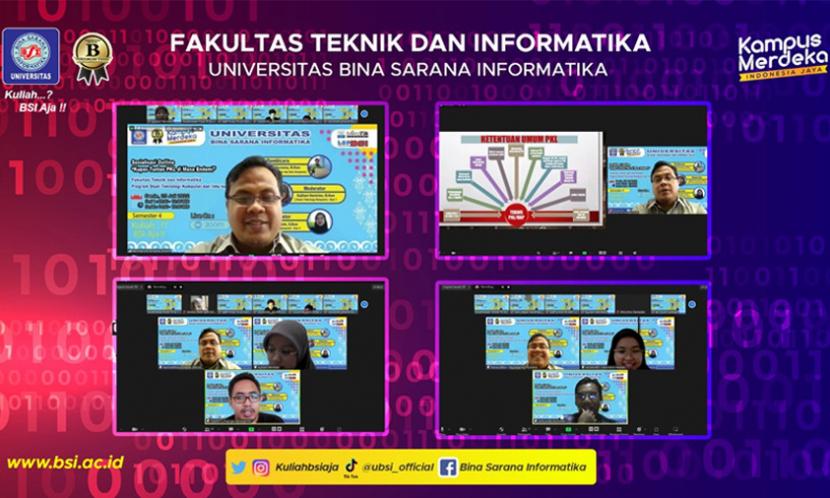Program Studi (prodi) Teknologi Komputer dam Ilmu Komputer Universitas BSI (Bina Sarana Informatika), menggelar sosialisasi outline PKL, secara daring melalui Zoom, pada Senin (25/7) silam.