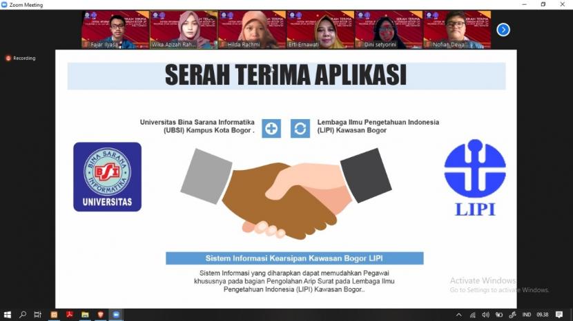 Aplikasi Mahasiswa UBSI Bantu Kearsipan LIPI Bogor - Vimarsana News