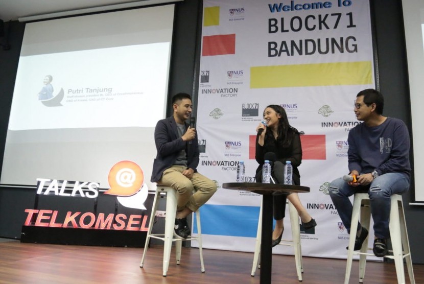 Program talk show Talks@Telkomsel hadirkan edisi spesial Millenials Career Talk di co-working space Block 71 Bandung Innovation Room, Sabtu (18/1).