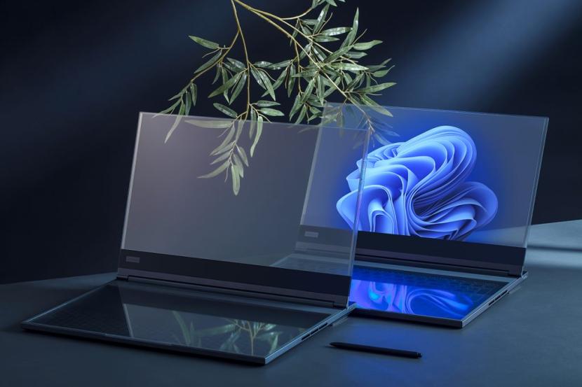 Project Crystal Lenovo, laptop pertama dengan layar transparan.