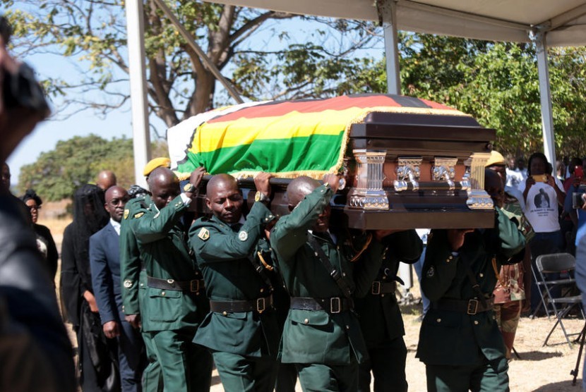 Prosesi penguburan mantan presiden Zimbabwe Robert Mugabe.
