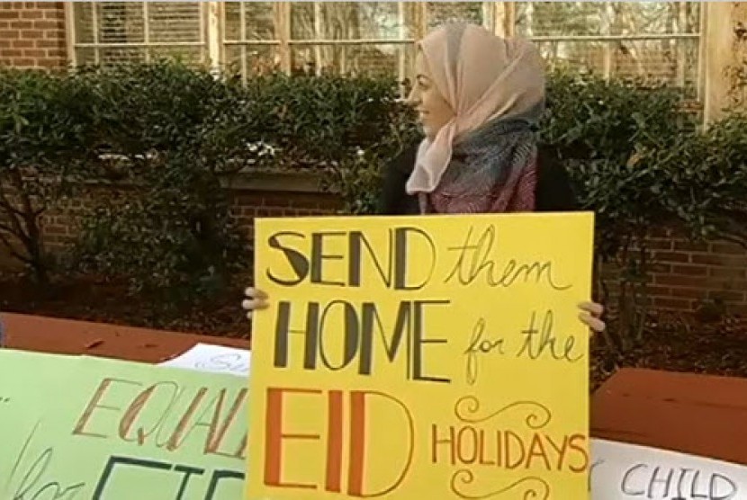 Protes tentang hari libur Islam di Maryland