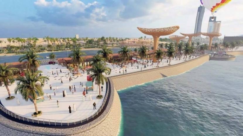 Jeddah Luncurkan Pembangunan Pantai Khusus Wanita. Proyek pembangunan Pulau Al-Nawras di Jeddah, Arab Saudi.