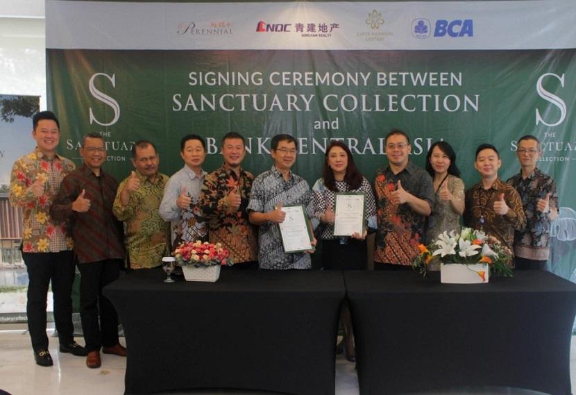 Proyek perumahan premium The Sanctuary Collection, Sentul, Jawa Barat, menggandeng Bank BCA untuk pembiayaan Kredit Pemilikan Rumah (KPR) bagi calon konsumennya.