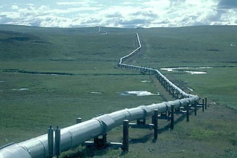Salah satu proyek pipa gas Iran ke negara tetangga. ilustrasi.
