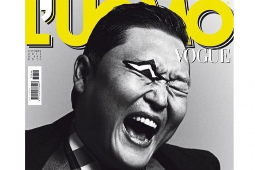 Psy tampil sebagai cover untuk majalah Vogue Italia