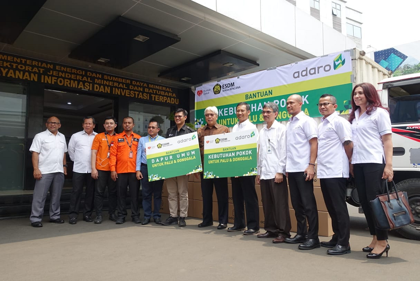 PT Adaro Indonesia bersama Kementerian ESDM memberikan donasi untuk korban gempa Sulawesi Tengah (Sulteng) melalui Rumah Zakat.