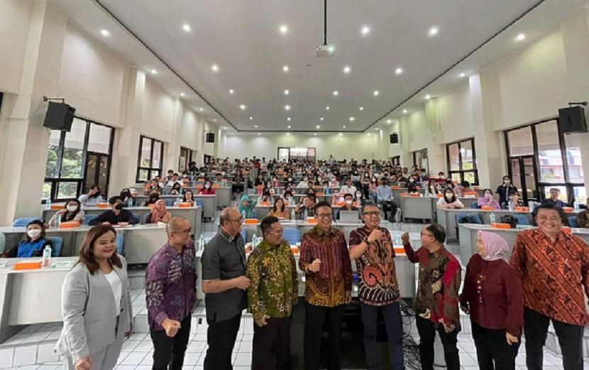 PT Agrodana Futures menggelar Talk Show Perdagangan Berjangka Komoditi di Universitas Surabaya Selasa (21/3/2023) dengan nara sumber dari Bappebti, Aspebtindo serta ICDX.