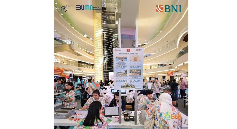PT Bank Negara Indonesia (Persero) Tbk atau BNI kembali berkolaborasi dengan maskapai penerbangan Emirates untuk menyelenggarakan BNI Emirates Travel Fair 2024.