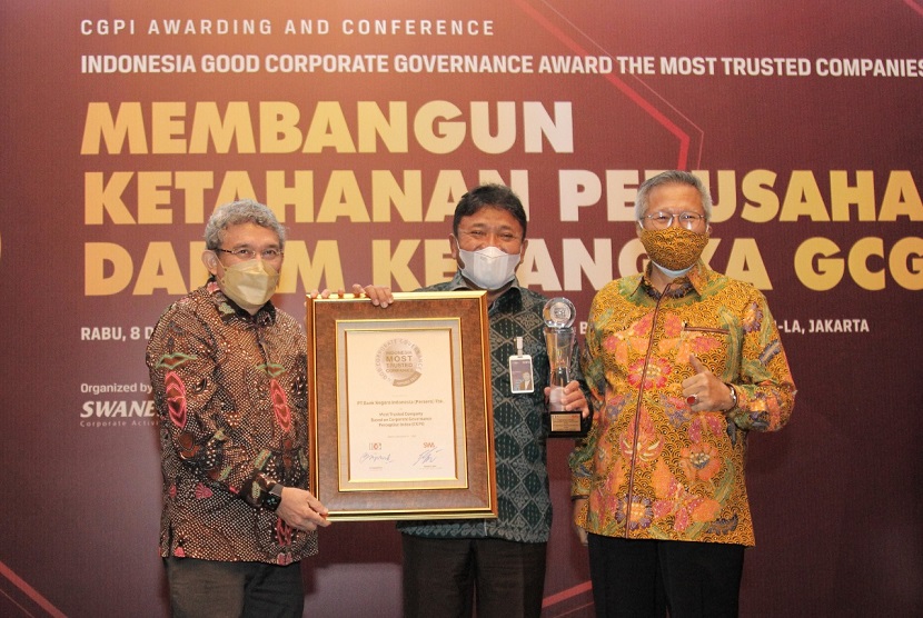 PT Bank Negara Indonesia (Persero) Tbk atau BNI (Kode saham BBNI) kembali meraih penghargaan Most Trusted Company Based on Corporate Governance Perception Index (CGPI) Tahun 2020. 