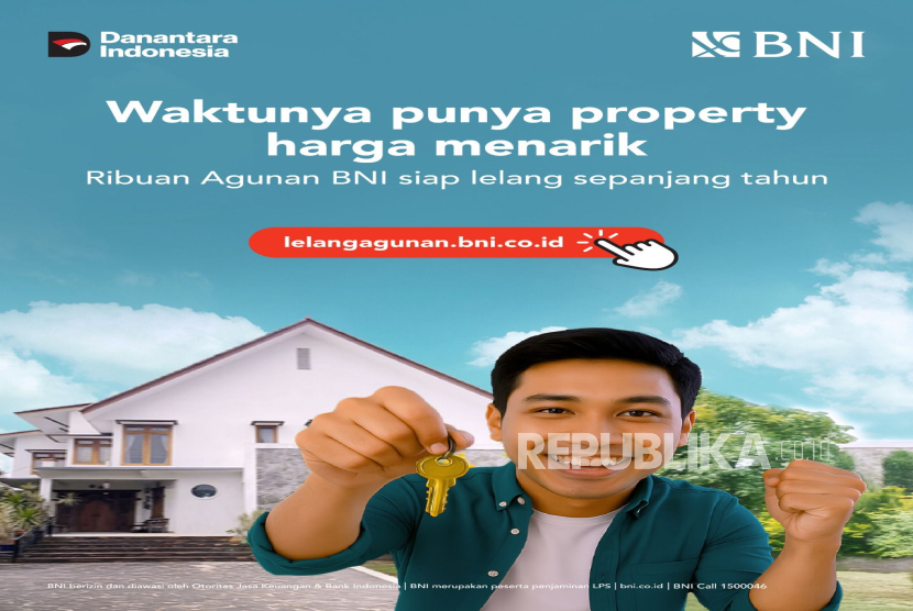 PT Bank Negara Indonesia (Persero) Tbk atau BNI menghadirkan peluang investasi menarik di sektor properti melalui program lelang aset agunan yang akan digelar sepanjang tahun 2025.