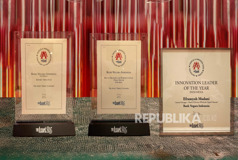PT Bank Negara Indonesia (Persero) Tbk atau BNI menyabet tiga penghargaan bergengsi dari ajang Triple A Treasurise Awards 2025 yang dilakukan oleh The Asset di Hong Kong. 